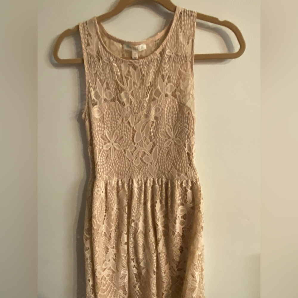 Peach lace dress